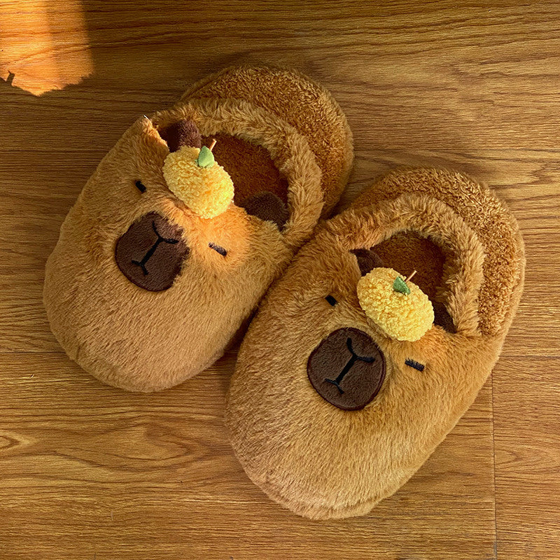 Superweiche warme Capybara Hausschuhe mit rutschfester Sohle