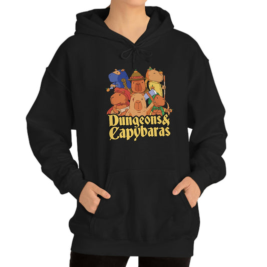 Dungeons & Capybaras Kuschel Hoodie zum Wohlfühlen mit tollem Print - Sweater