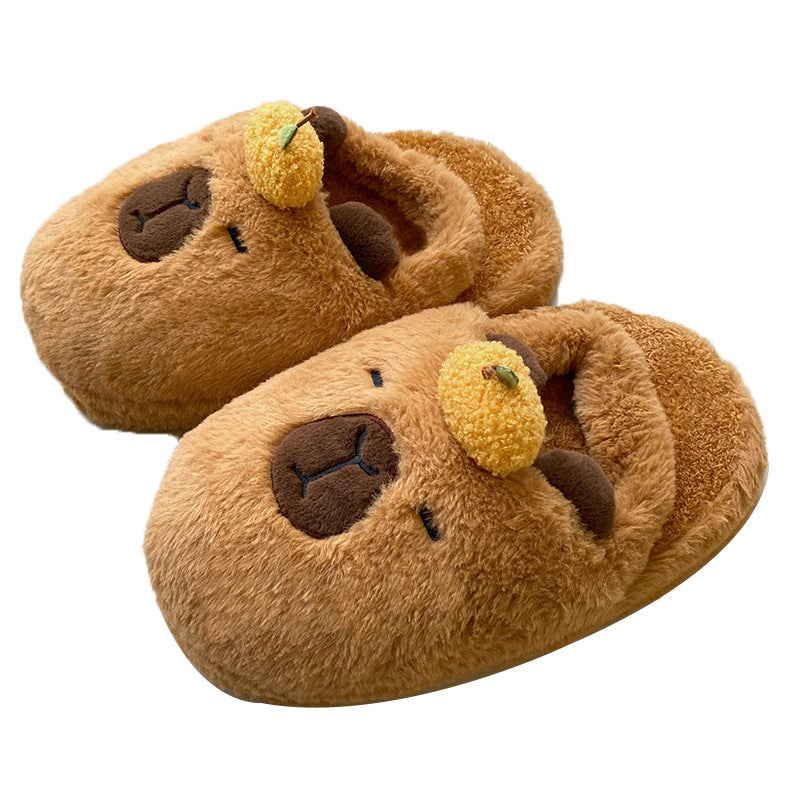 Superweiche warme Capybara Hausschuhe mit rutschfester Sohle