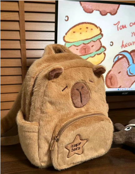 Kucheliger Capybara Plüsch Rucksack