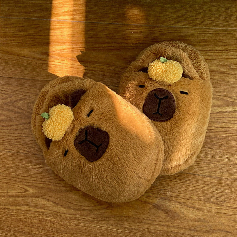 Superweiche warme Capybara Hausschuhe mit rutschfester Sohle