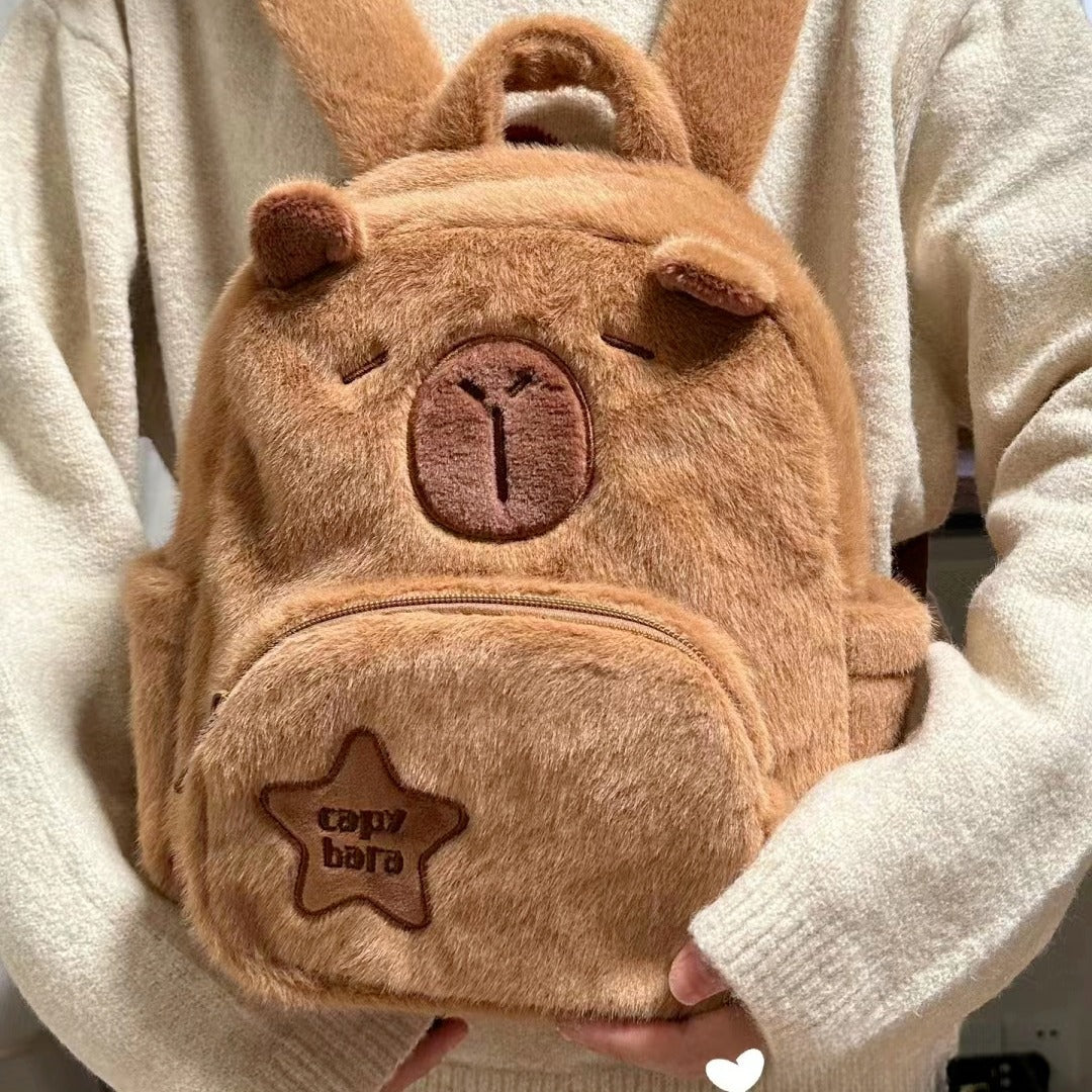 Kucheliger Capybara Plüsch Rucksack