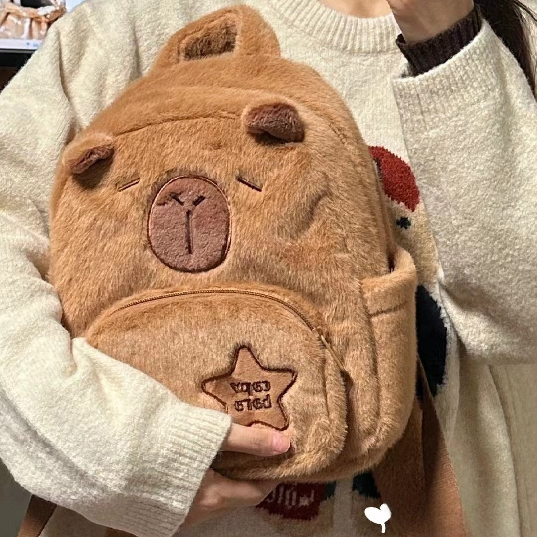 Kucheliger Capybara Plüsch Rucksack