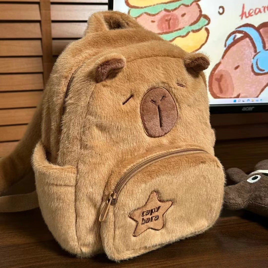 Kucheliger Capybara Plüsch Rucksack