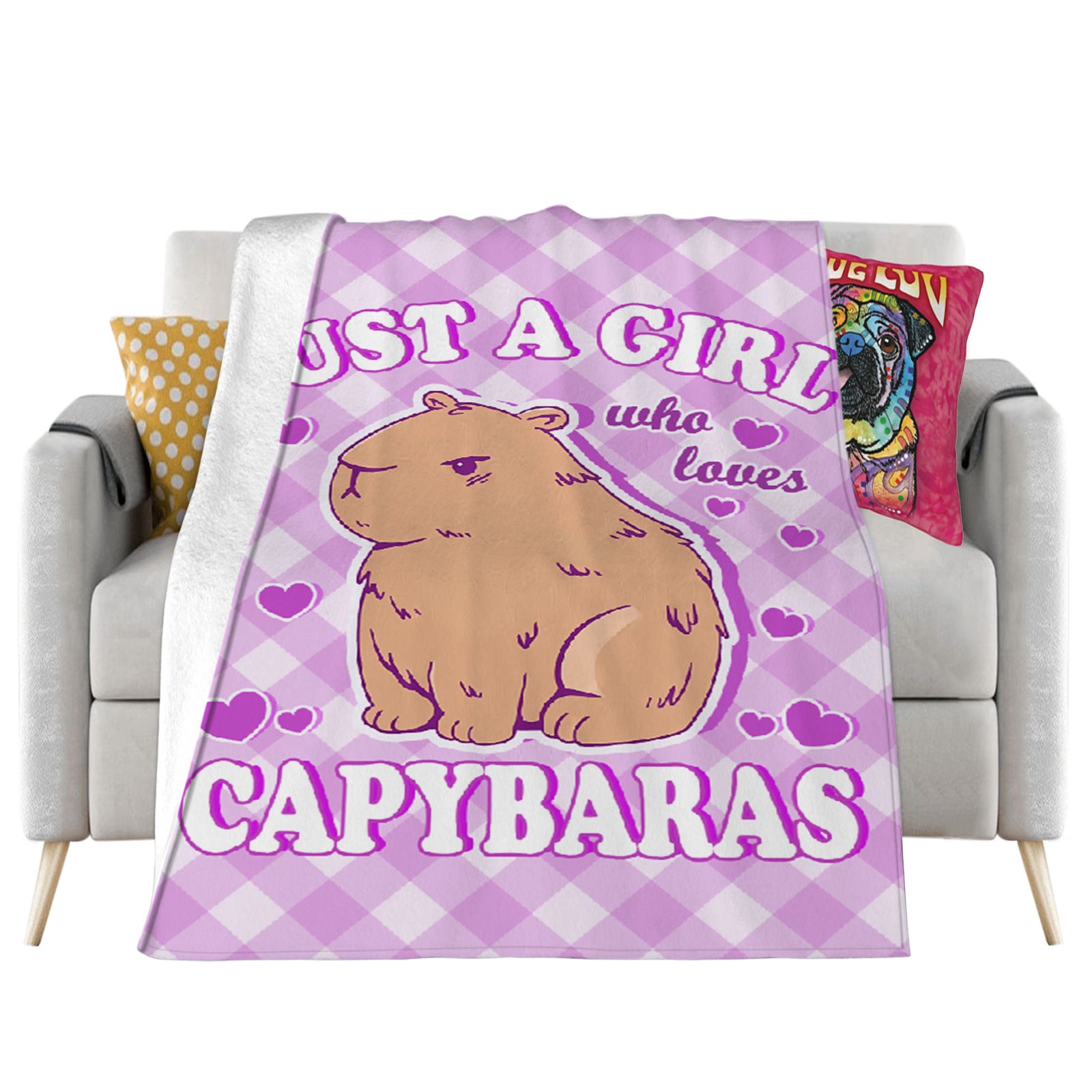 Süsse flauschige Capybara Kuscheldecke mit 3D Druck