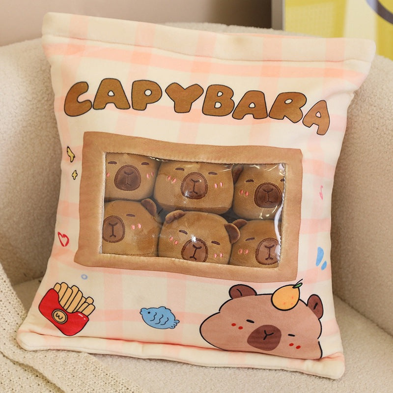 Capybara Kissen mit niedlicher 6 Fach Füllung und tollen Motiven