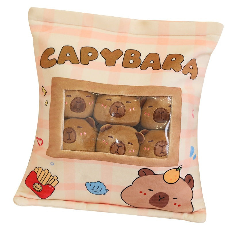 Capybara Kissen mit niedlicher 6 Fach Füllung und tollen Motiven