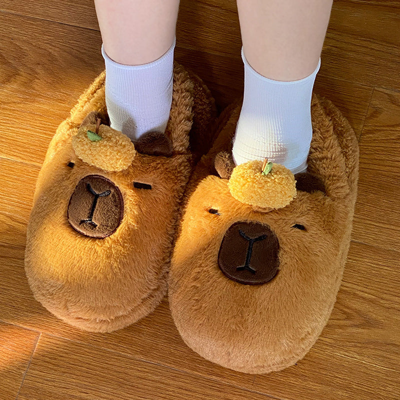 Superweiche warme Capybara Hausschuhe mit rutschfester Sohle