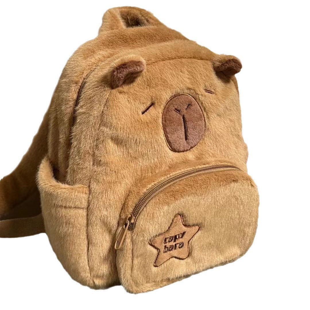 Kucheliger Capybara Plüsch Rucksack