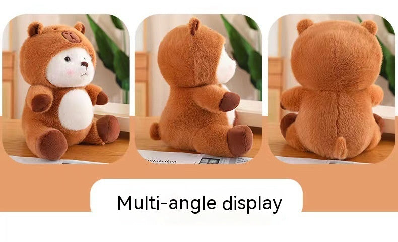 Süßes Capybara Verwandlungsbär Plüschtier – Internet-Liebling Kuscheltier – Superweich & Kawaii